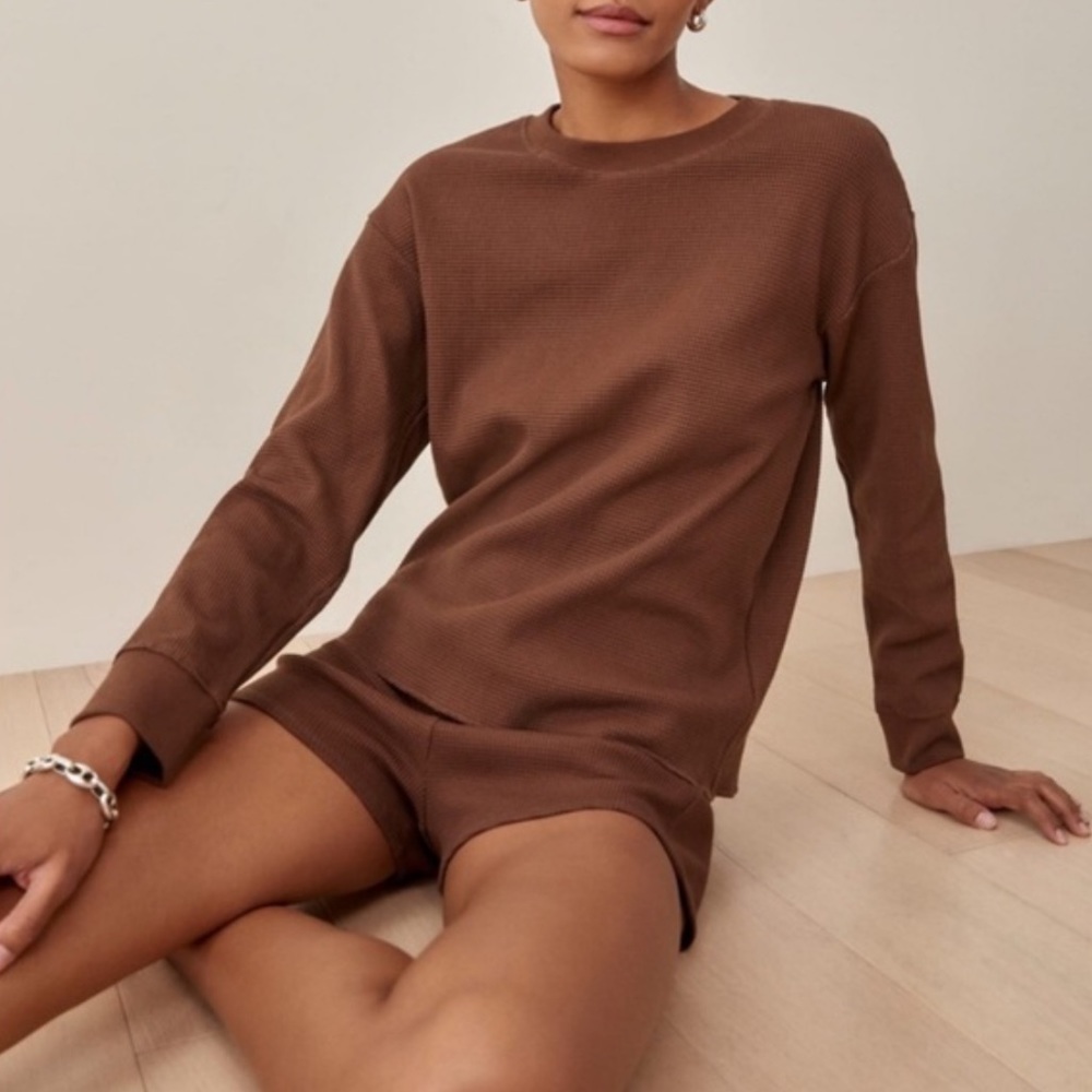 Reformation Kelsey Waffle Knit Thermal Set